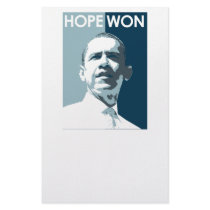 Hope Won T-shirt stationery by obamashirts Hope Won T-shirt stationery