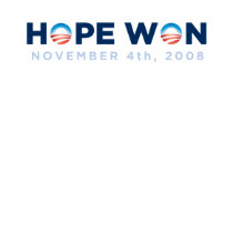 "Hope Won!" Vintage President Obam... - Customized t-shirts