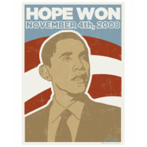 "Hope Won!" Vintage President Obama Shirt