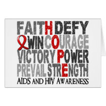 Hope Word Collage AIDS Cards