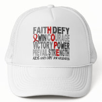 Hope Word Collage AIDS Trucker Hat