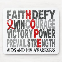 Hope Word Collage AIDS Mouse Pad