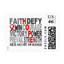 Hope Word Collage AIDS Postage Stamp