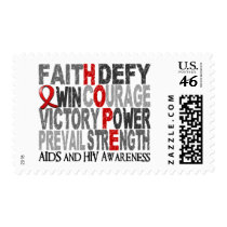 Hope Word Collage AIDS Postage