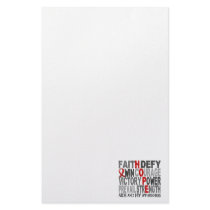 Hope Word Collage AIDS Stationery Design