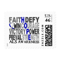 Hope Word Collage ALS Postage Stamp