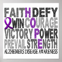 Hope Word Collage Alzheimer's Disease Poster
