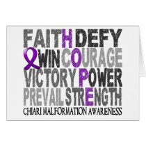 Hope Word Collage Chiari Malformation Cards