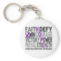 Hope Word Collage Chiari Malformation Keychain