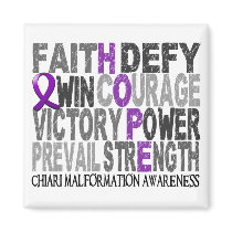 Hope Word Collage Chiari Malformation Refrigerator Magnet