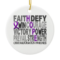 Hope Word Collage Chiari Malformation Christmas Tree Ornaments