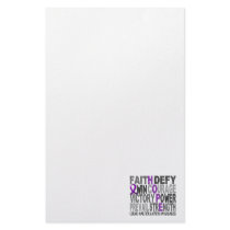 Hope Word Collage Chiari Malformation Personalized Stationery