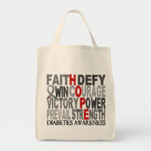Hope Word Collage Diabetes Bags