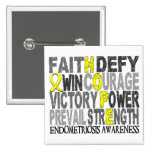 Hope Word Collage Endometriosis Buttons