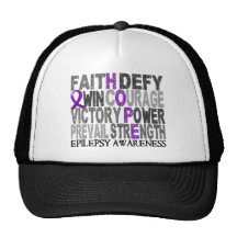 Hope Word Collage Epilepsy Hats
