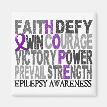Hope Word Collage Epilepsy Magnet