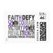 Hope Word Collage Hodgkin's Lymphoma Postage