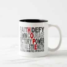 Hope Word Collage Juvenile Diabetes Coffee Mug