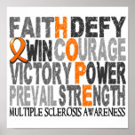 Hope Word Collage Multiple Sclerosis Print