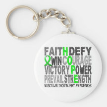 Hope Word Collage Muscular Dystrophy Key Chain