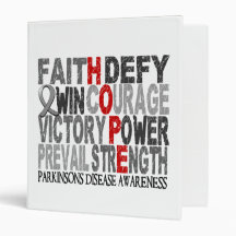 Hope Word Collage Parkinson's Disease Binder