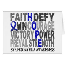 Hope Word Collage Syringomyelia Card
