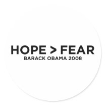 hopefear round stickers