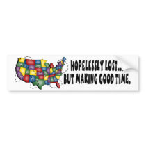Hopelessly Lost... bumper stickers by whiplashes Hopelessly Lost... bumper stickers
