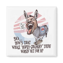 Hopey-Changey Obama Donkey Gift Ideas magnets by YesPoliticsSuck Hopey-Changey Obama Donkey Gift Ideas magnets