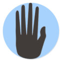 Hopi Hand dot stickers