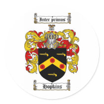 HOPKINS FAMILY CREST -  HOPKINS COAT OF ARMS stickers