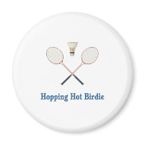 Hopping Hot Badminton Magnet