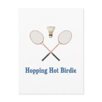 Hopping Hot Badminton Postcards