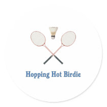Hopping Hot Badminton Stickers