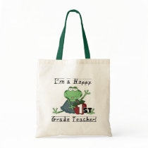 Hoppy 1st Grade Teacher Tshirts and Gifts Tote Bags