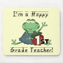 Hoppy 1st Grade Teacher Tshirts and Gifts Mouse Pad
