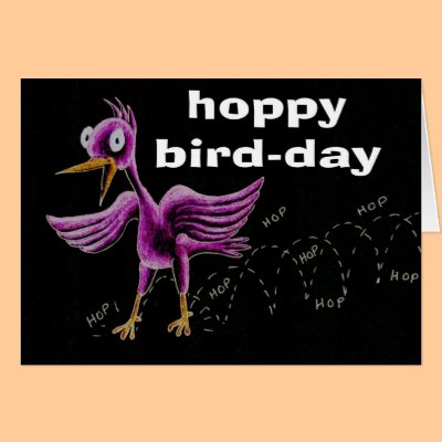 hoppy bird-day card by pattycake