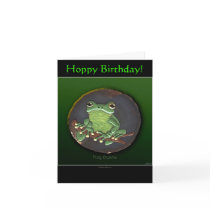 HOPPY BIRTHDAY Frog Note Card