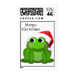 Hoppy Christmas Santa Hat Froggy Stamps