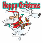 hoppy christmas santa hopping kangaroo photo cut outs