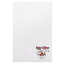 hoppy christmas santa hopping kangaroo custom stationery