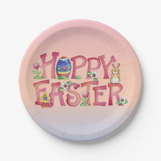 Hoppy Easter - Paper Plates 7 Inch Paper Plate
