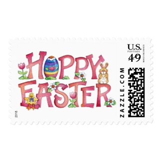 Hoppy Easter - Postage Stamp