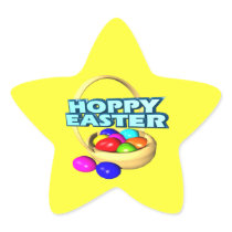 Hoppy Easter Star Stickers