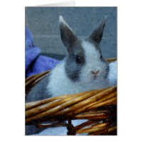 Hoppy Easter Watercolor Bunny Card