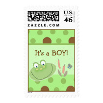 HOPPY FROG Froggy Green Postage Stamp