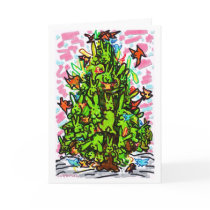 Hoppy Holiday Tree cards