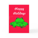 Hoppy Holidays Frog Greeting Card by patcallum Hoppy Holidays Frog Greeting Card