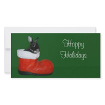 Hoppy Holidays Custom Photo Card