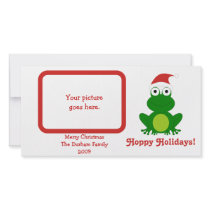 Hoppy Holidays Santa Frog photo cards